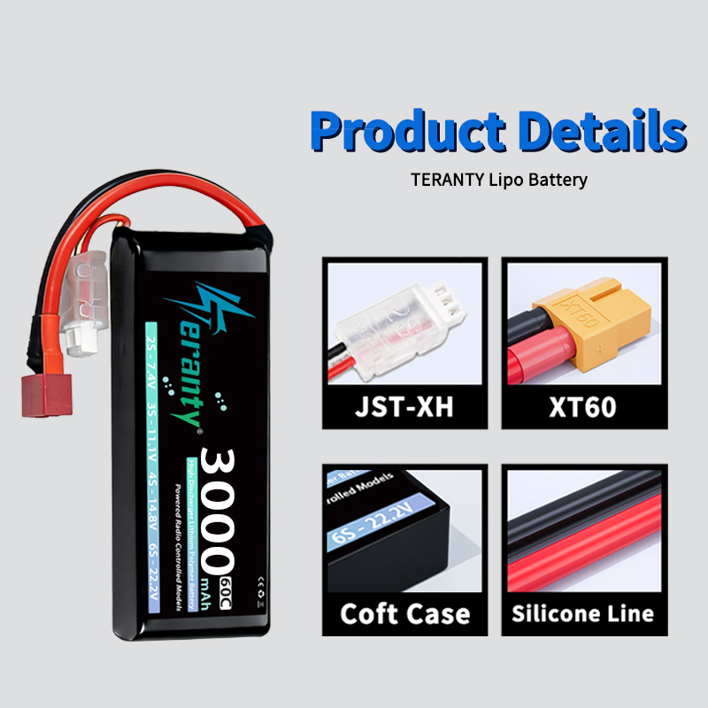 TERANTY 2S 3000mAh Lipo Batter - Drone Battery 3S 评论和价格