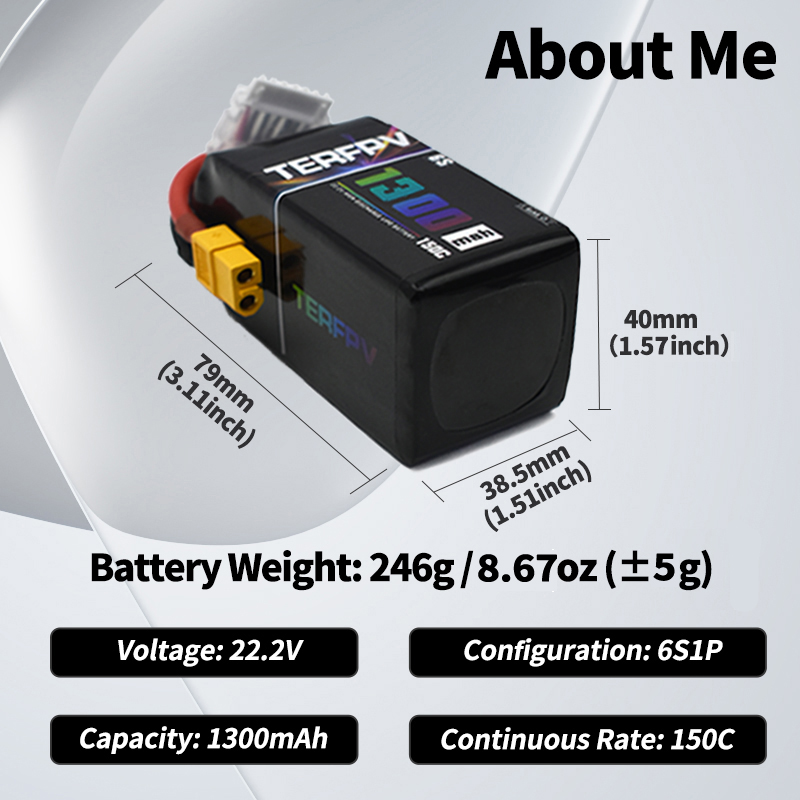 TERFPV Lipo Battery 6S 22.2V 1 - Drone Battery 3S 评论和价格