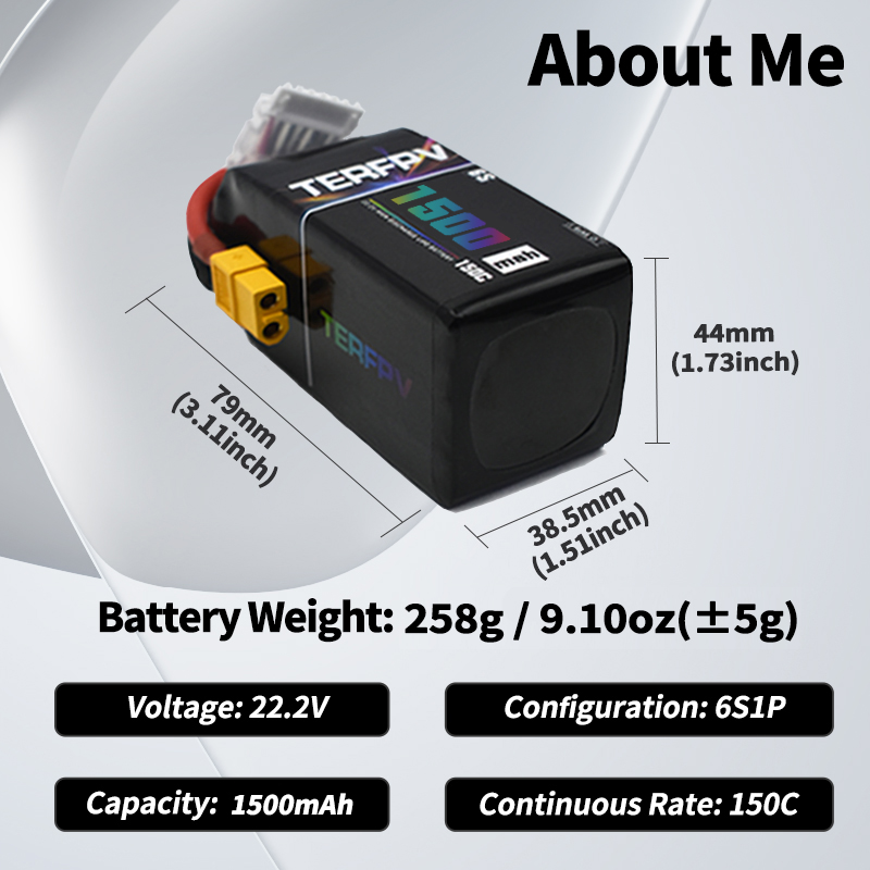 TERFPV Lipo Battery 6S 22.2V 1 - Drone Battery 3S 评论和价格