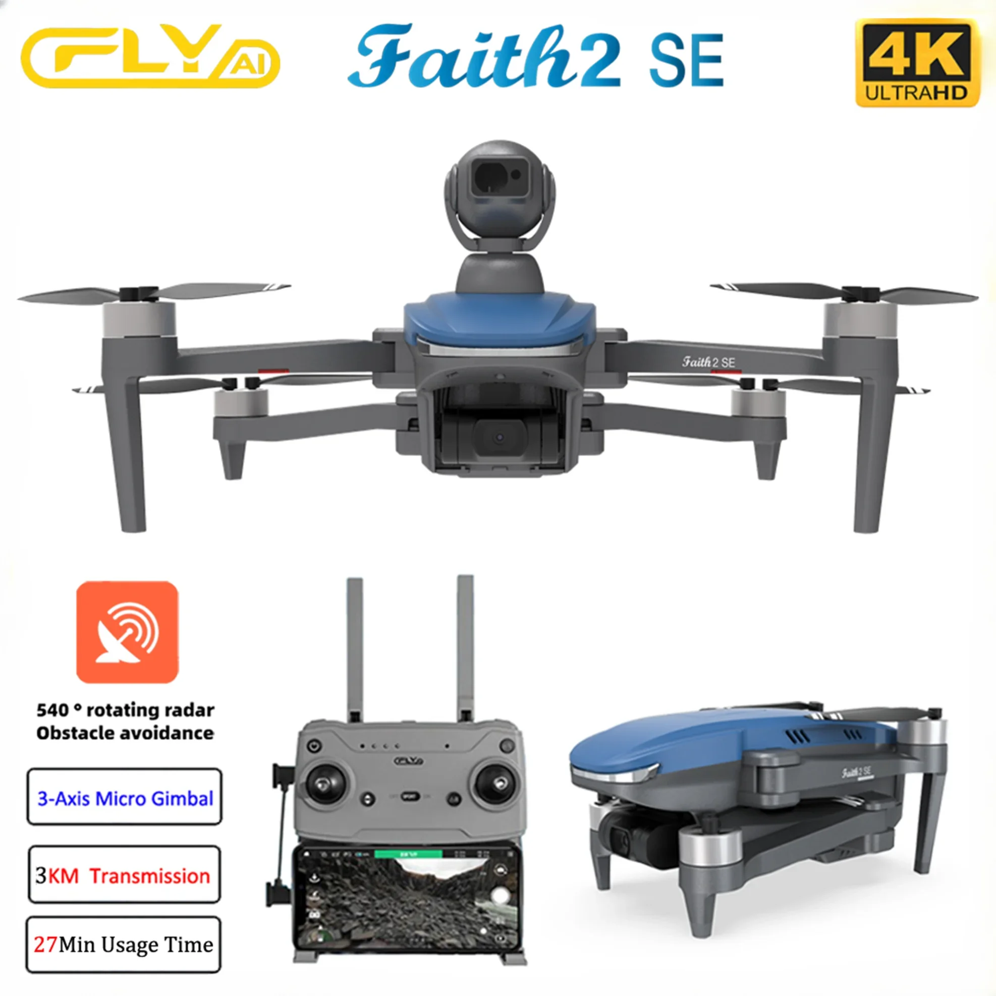 Faith 2 SE With 540° Obstacle  - Jjrc Drone X12 评论和价格